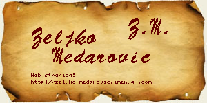 Željko Medarović vizit kartica